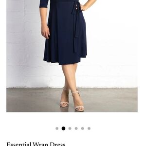 Elegant Navy Wrap Skirt